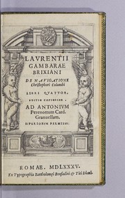 Cover of: Laurentii Gambarae Brixiani De nauigatione Christophori Columbi libri quatuor