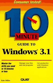 Cover of: 10 Minute Guide to Windows 3.1 (10 Minute Guide Series)