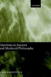 Cover of: Emotions in Ancient and Medieval Philosophy by Simo Knuuttila