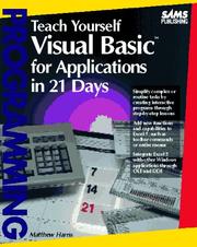Cover of: Teach yourself Visual Basic for Applications in 21 days