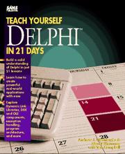 Cover of: Teach yourself Borland Delphi in 21 days