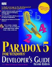 Cover of: Paradox 5 for Windows: developer's guide
