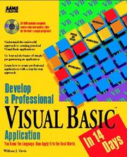 Cover of: Develop a professional Visual Basic application in 14 days