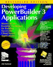 Cover of: Developing PowerBuilder 3 applications