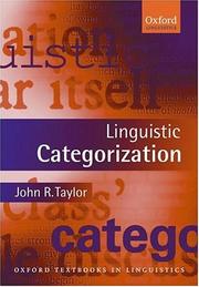 Cover of: Linguistic categorization by Taylor, John R.