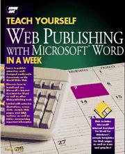 Cover of: Teach yourself Web publishing with Microsoft Word in a week