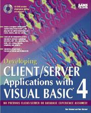 Cover of: Developing client/server applications with Visual Basic 4 by Dan Rahmel