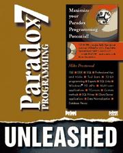 Cover of: Paradox 7 programming unleashed by Mike Prestwood