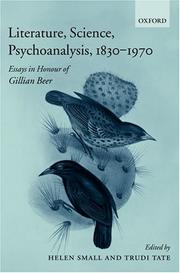 Cover of: Literature, science, psychoanalysis, 1830-1970: essays in honour of Gillian Beer