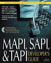 Cover of: Mapi, Sapi, and Tapi: developer's guide