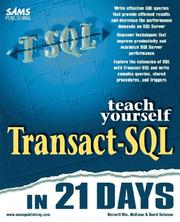 Cover of: Teach yourself Transact-SQL in 21 days by Bennett Wm McEwan