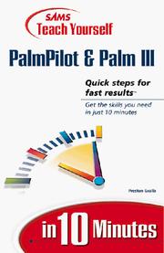 Cover of: Sams teach yourself PalmPilot and Palm III in 10 minutes