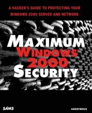 Cover of: Maximum Windows 2000 Security