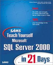 Cover of: Sams Teach Yourself Microsoft SQL Server 2000 in 21 Days (Book & CD-ROM)