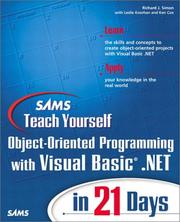 Cover of: Sams Teach Yourself Object-Oriented Programming with VB.NET in 21 Days
