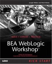 Cover of: BEA WebLogic Workshop Kick Start | Joe Weber