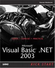 Cover of: Microsoft Visual Basic .NET 2003 kick start