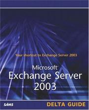 Cover of: Microsoft Exchange Server 2003 Delta Guide by David McAmis, Don Jones