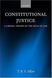 Cover of: Constitutional Justice by T. R. S. Allan