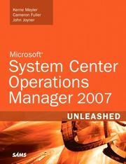 Cover of: Microsoft(R) System Center Operations Manager 2007 Unleashed by Kerrie Meyler, Cameron Fuller, John Joyner