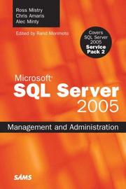 Cover of: SQL Server 2005 Management and Administration | Ross Mistry