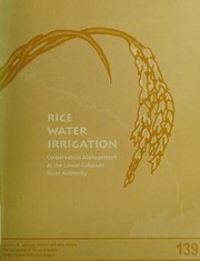 Rice water irrigation by David J. Eaton