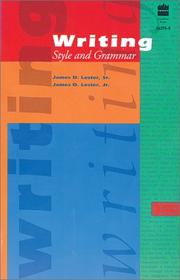 Cover of: Writing: Style and Grammar