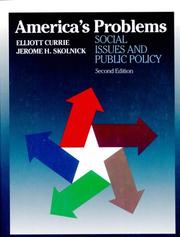 Cover of: America's problems: social issues and public policy