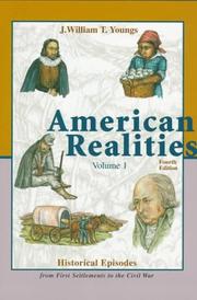 Cover of: American Realities: Historical Episodes : From the First Settlements to the Civil War (American Realities)