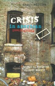 Cover of: Crisis in American institutions