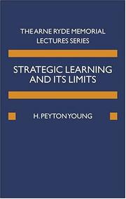 Cover of: Strategic Learning and Its Limits (Arne Ryde Memorial Lectures Sereis)