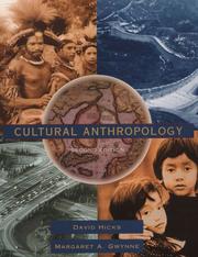 Cover of: Cultural anthropology by Hicks, David
