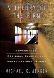 Cover of: A Theory of the Firm by Michael C. Jensen