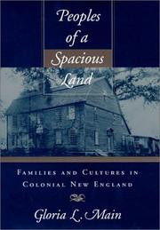 Cover of: Peoples of a Spacious Land: Families and Cultures in Colonial New England