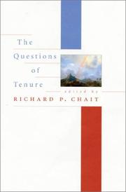 Cover of: The Questions of Tenure | Philip G. Altbach