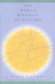 Cover of: The World Republic of Letters (Convergences: Inventories of the Present)
