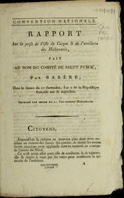 Cover of: Rapport sur la prise de l'isle de Catzan & de l'artillerie des Hollandois by B. Bare  re