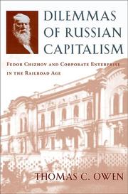 Cover of: Dilemmas of Russian Capitalism by Thomas C. Owen