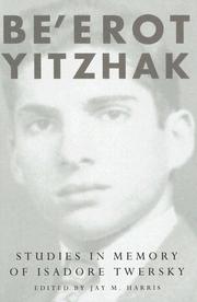 Cover of: Beerot Yitzhak: Studies in Memory of Isadore Twersky (Harvard Center for Jewish Studies)