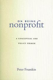 Cover of: On Being Nonprofit | Peter Frumkin