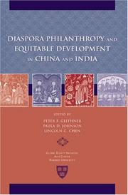Cover of: Diaspora Philanthropy and Equitable Development in China and India (Studies in Global Equity) by 