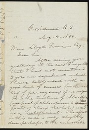 [Letter to] Wm Lloyd Garrison Esq., Dear Sir by William F. Channing