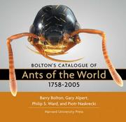 Cover of: Bolton's Catalogue of Ants of the World: 1758-2005