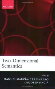 Cover of: Two-Dimensional Semantics