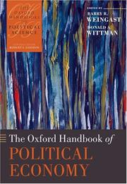 Cover of: The Oxford Handbook of Political Economy (Oxford Handbooks of Political Science)