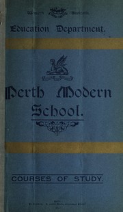 Cover of: Perth modern school: courses of study