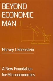 Cover of: Beyond Economic Man by Harvey Leibenstein