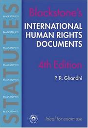 Cover of: Blackstone's statutes international human rights documents