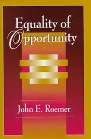 Cover of: Equality of opportunity