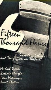 Cover of: Fifteen Thousand Hours by Rutter